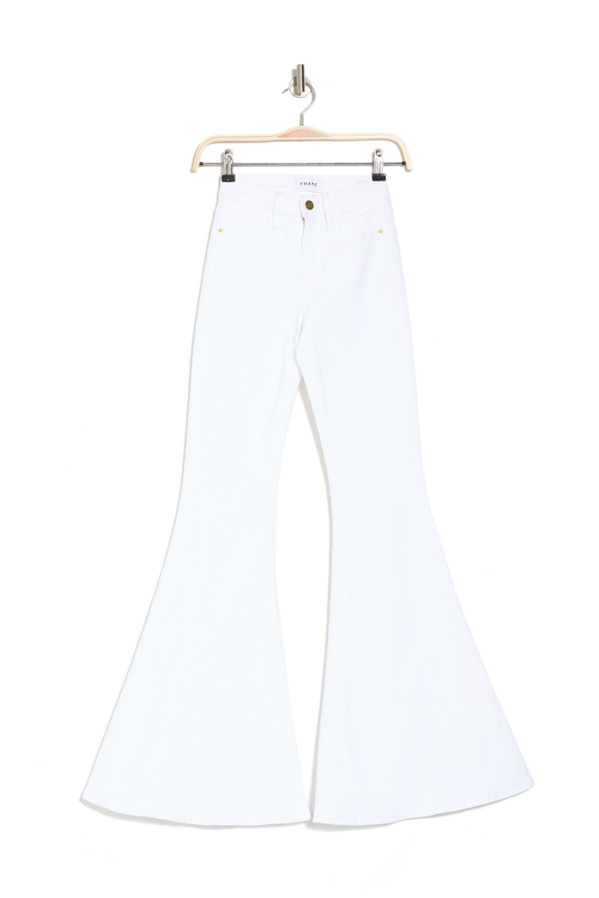 FRAME LE HIGH SUPER FLARED LEG JEANS,190410688230