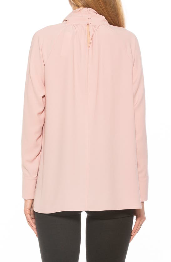 Alexia Admor Danielle Draped Blouse In Blush