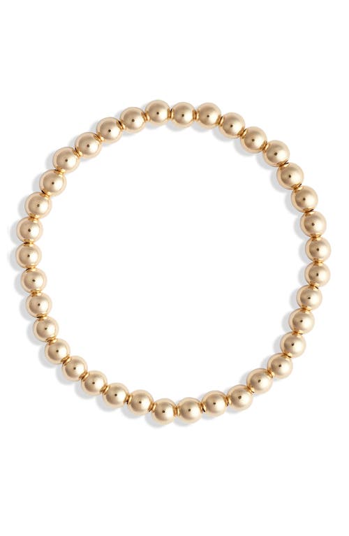 Nashelle Beaded Stretch Bracelet in Yellow Gold Fill at Nordstrom