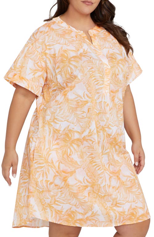 Shop Artesands Amadeus Cotton Cover-up Tunic In Coral