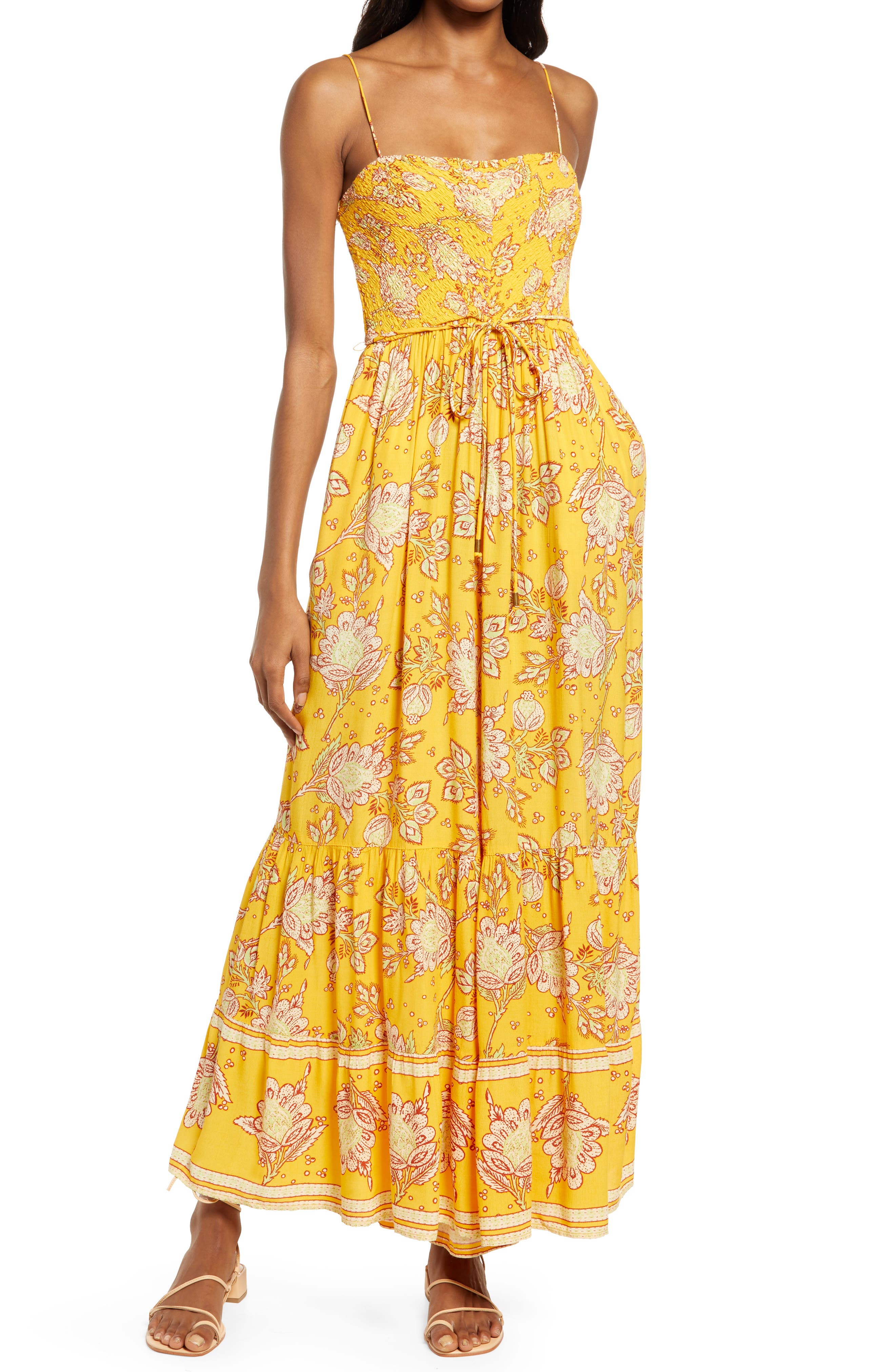 yellow maxi dress nordstrom