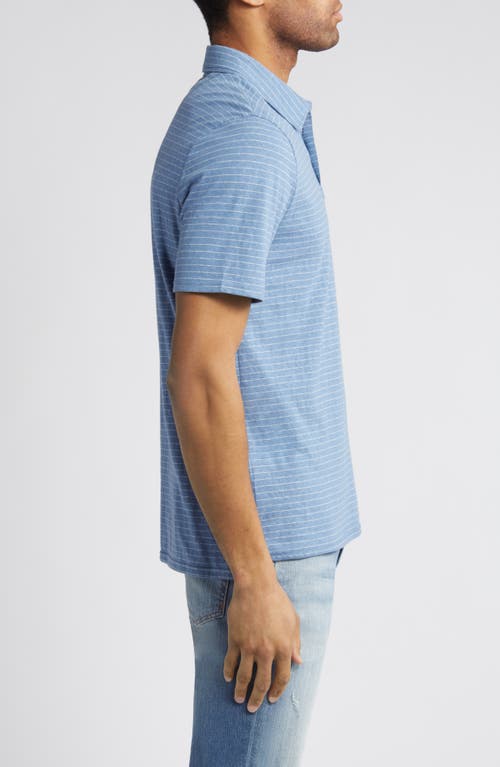 Shop Threads 4 Thought Stripe Jersey Polo In Larkspur/ecru