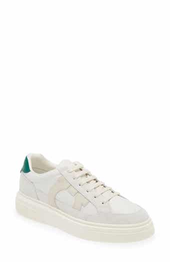 White/green Downtown Leather Sneakers