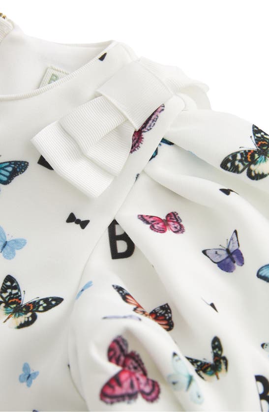 Shop Baker By Ted Baker Kids' Floral Butterfly Puff Sleeve Bubble Hem Dress In White