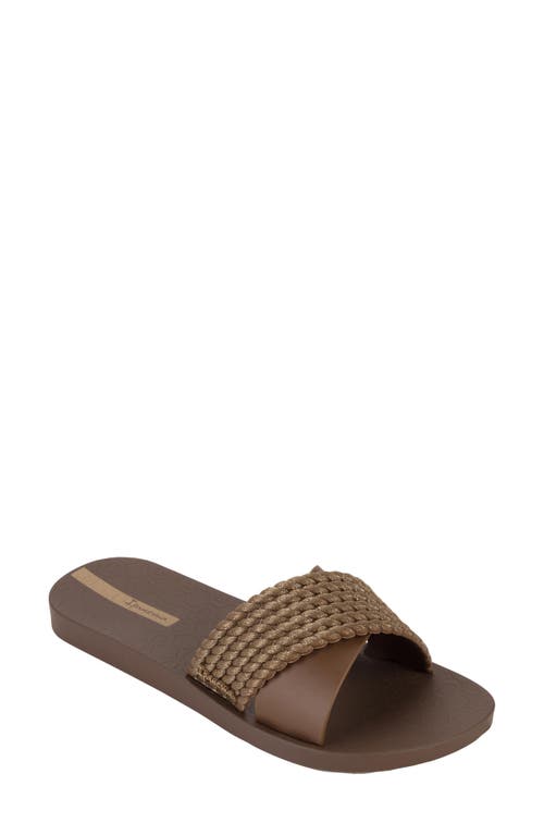 Ipanema Street Ii Slide Sandal In Brown/brown