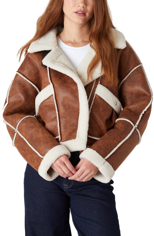 Shop Blanknyc Faux Shearling Jacket In Steady Habit