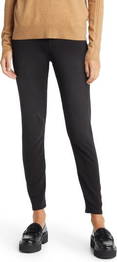 HUE, Pants & Jumpsuits, L23 Hue Steel Gray Colorblocked Denim Legging Xs