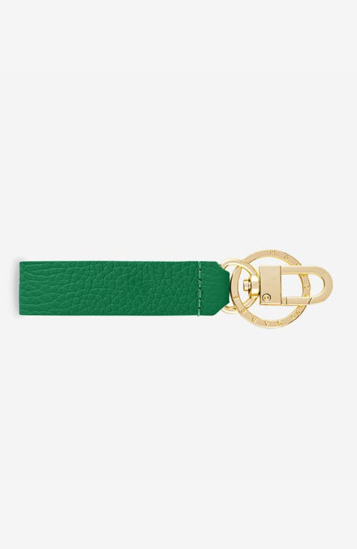 Shop Maison De Sabre Maison De Sabré Upcycled Leather Keychain In Emerald Green