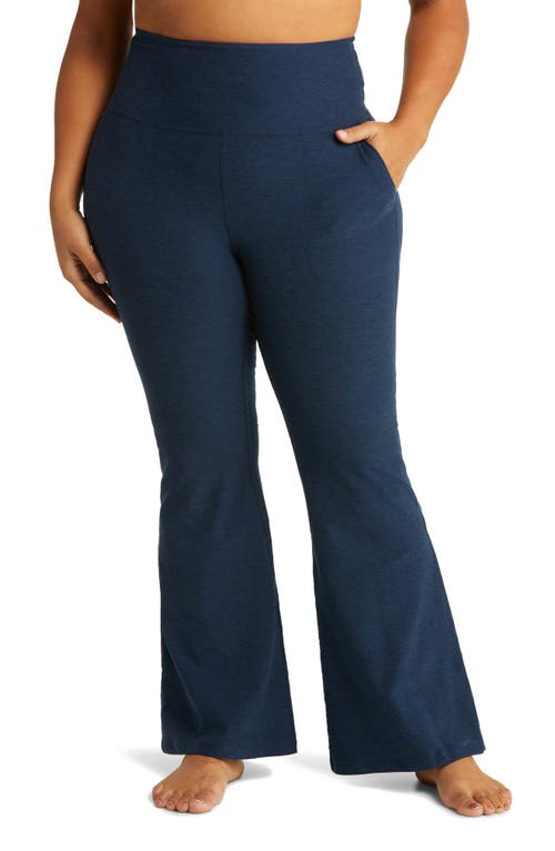 Beyond Yoga Space Dye High Waist All Day Flare Leggings in Nocturnal Navy