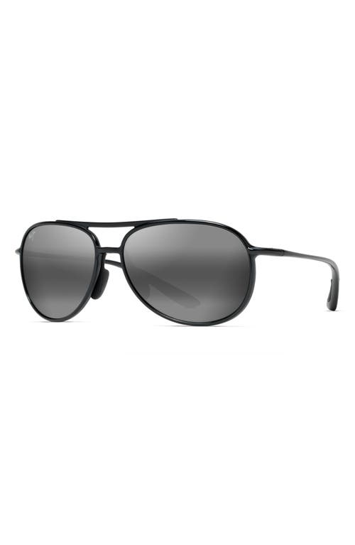 MAUI JIM MAUI JIM ALELELE 60MM POLARIZEDPLUS2® AVIATOR SUNGLASSES 