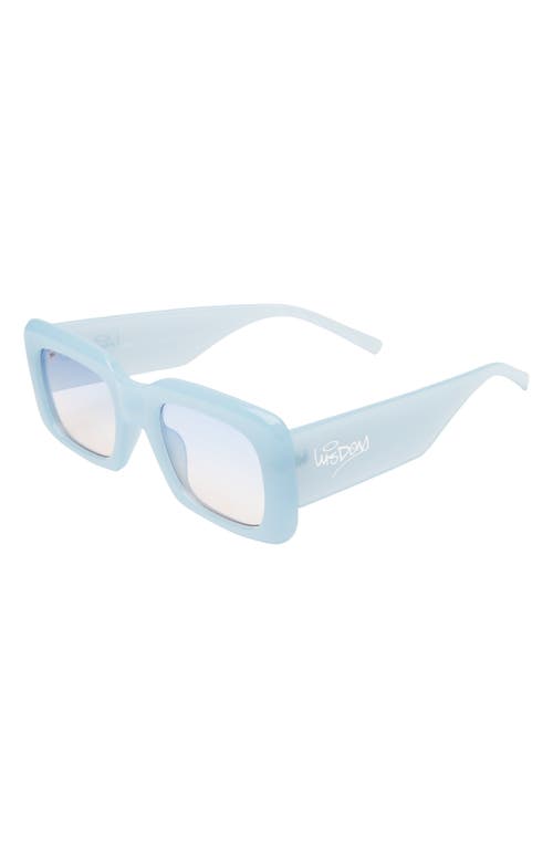 Wisdom Frame 1 52mm Square Sunglasses In Powder Blue