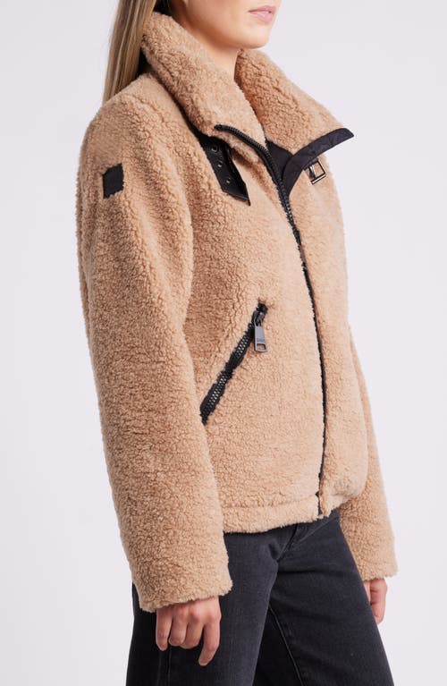 Sam . Denver Faux Shearling Jacket In Camel