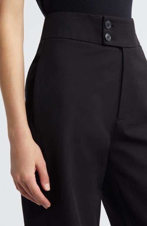 Shop Frame Le Hardy High Waist Wide Leg Pants In Black