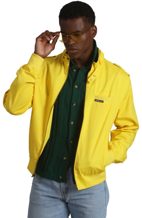 Shop Members Only Classic Iconic Racer Jacket In Yellow