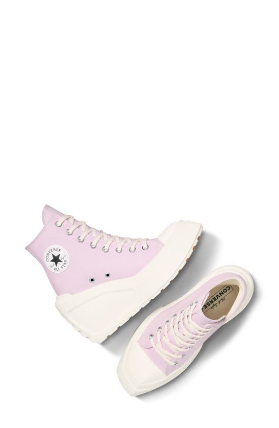 Shop Converse Chuck 70 De Luxe High Top Wedge Sneaker In Stardust Lilac/ Egret/ Black