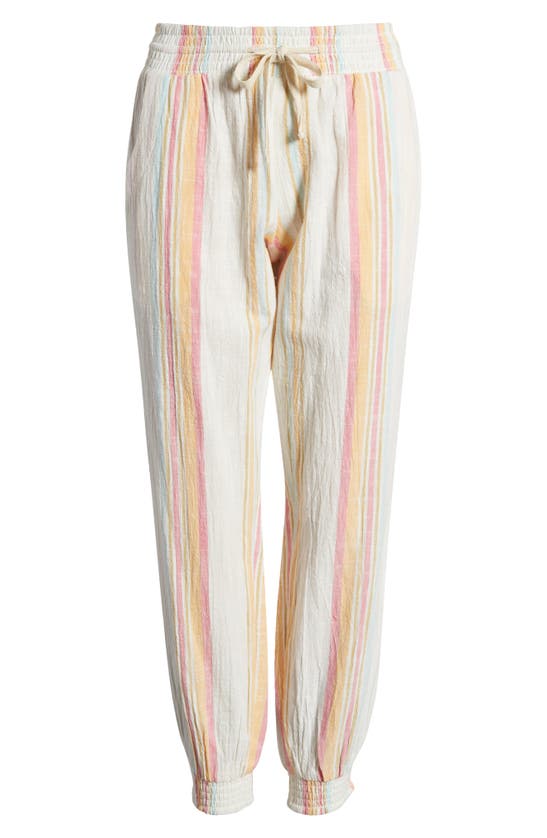 Rip Curl Classic Surf Stripe Cotton Pants In Bone