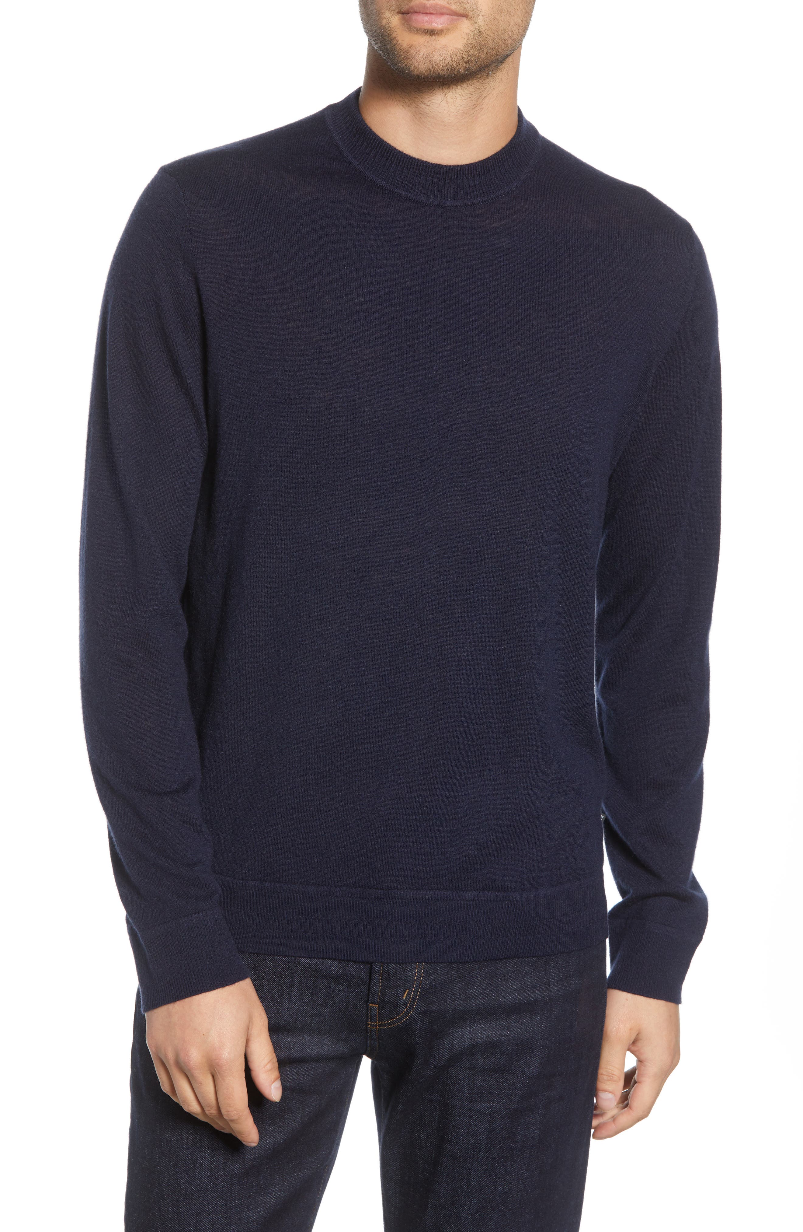Men's Ted Baker London Chemin Slim Fit Crewneck Sweater Blue Size 4 ...