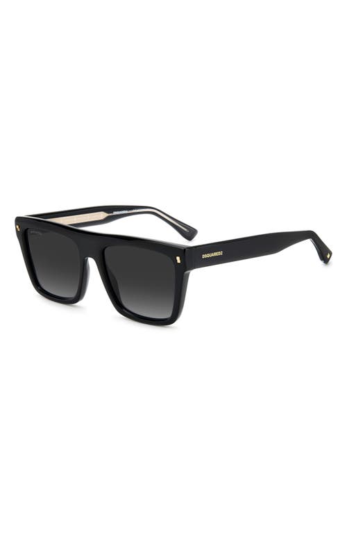 Shop Dsquared2 54mm Flat Top Sunglasses In Black