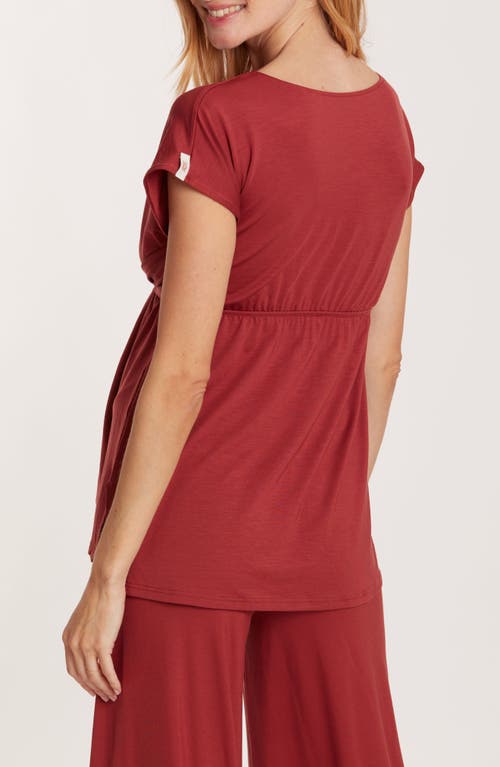 Shop Cache Coeur Origin Maternity/nursing Pajama Top In Terracota