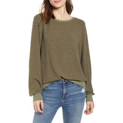 Wildfox Baggy Beach Jumper Pullover, Green