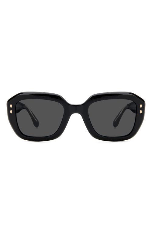 Isabel Marant The New 52mm Rectangular Sunglasses in Black/Grey at Nordstrom