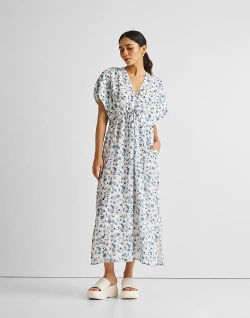 Reistor Gathered Maxi Dress In Wisteria Whimsy