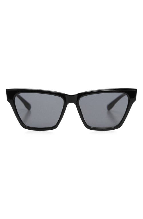 Mango Square Sunglasses In Black