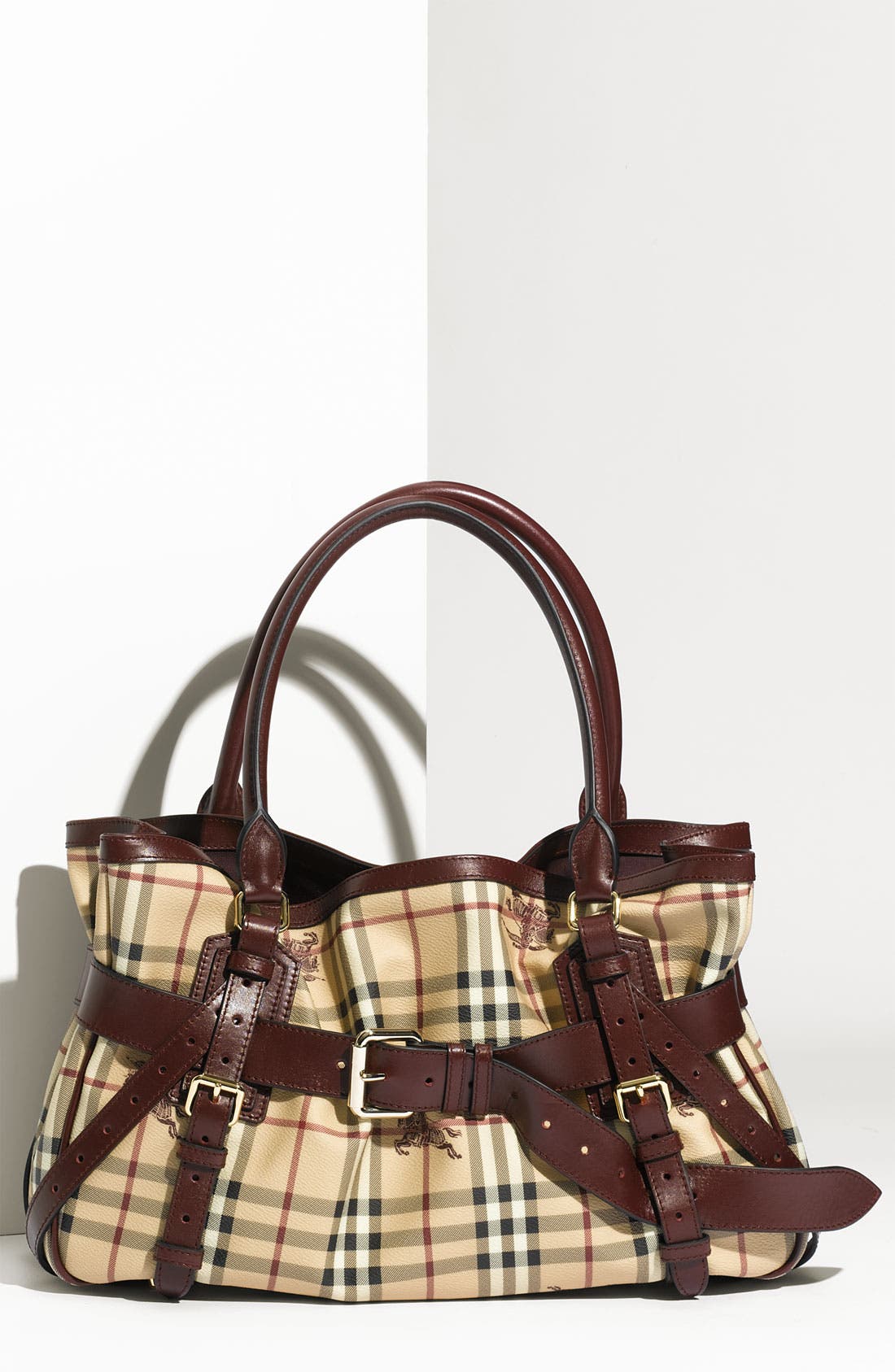 Burberry Belted Check Print Shoulder Bag Nordstrom