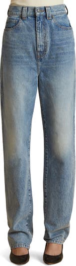 Khaite Albi Straight Leg Nonstretch Jeans