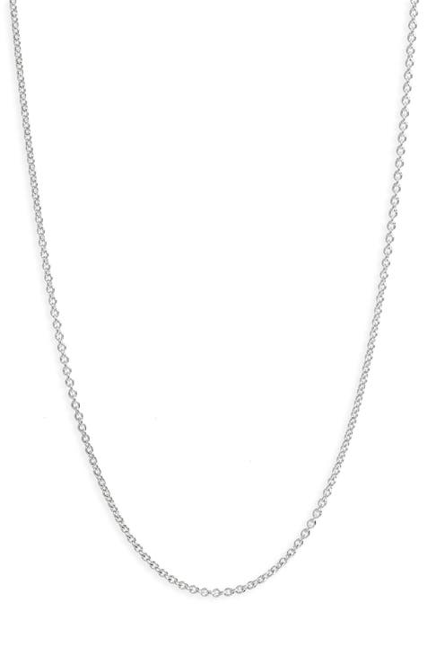 Casual Wear Ovel Designer Silver Chain Necklace, 120 Gm