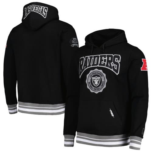 Men's New Era Black/Silver Las Vegas Raiders Big & Tall Current Team  Colorblock Fleece Raglan Pullover Hoodie