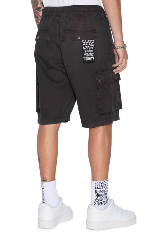 Shop Ksubi Krush Drawstring Cargo Shorts In Black