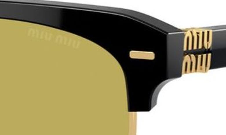 Shop Miu Miu 57mm Pilot Sunglasses In Black