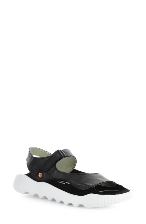 Weal Sandal in Black Smooth Leather