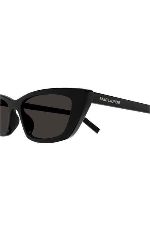 Shop Saint Laurent 52mm Cat Eye Sunglasses In Black