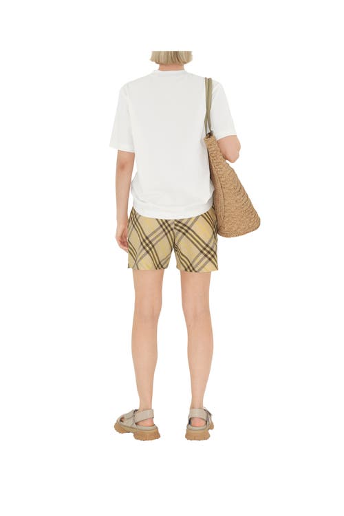 Burberry Drawstring Casual Shorts In Wheat