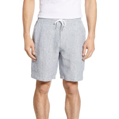 Reyn Spooner Pinstripe Linen Cargo Shorts, White