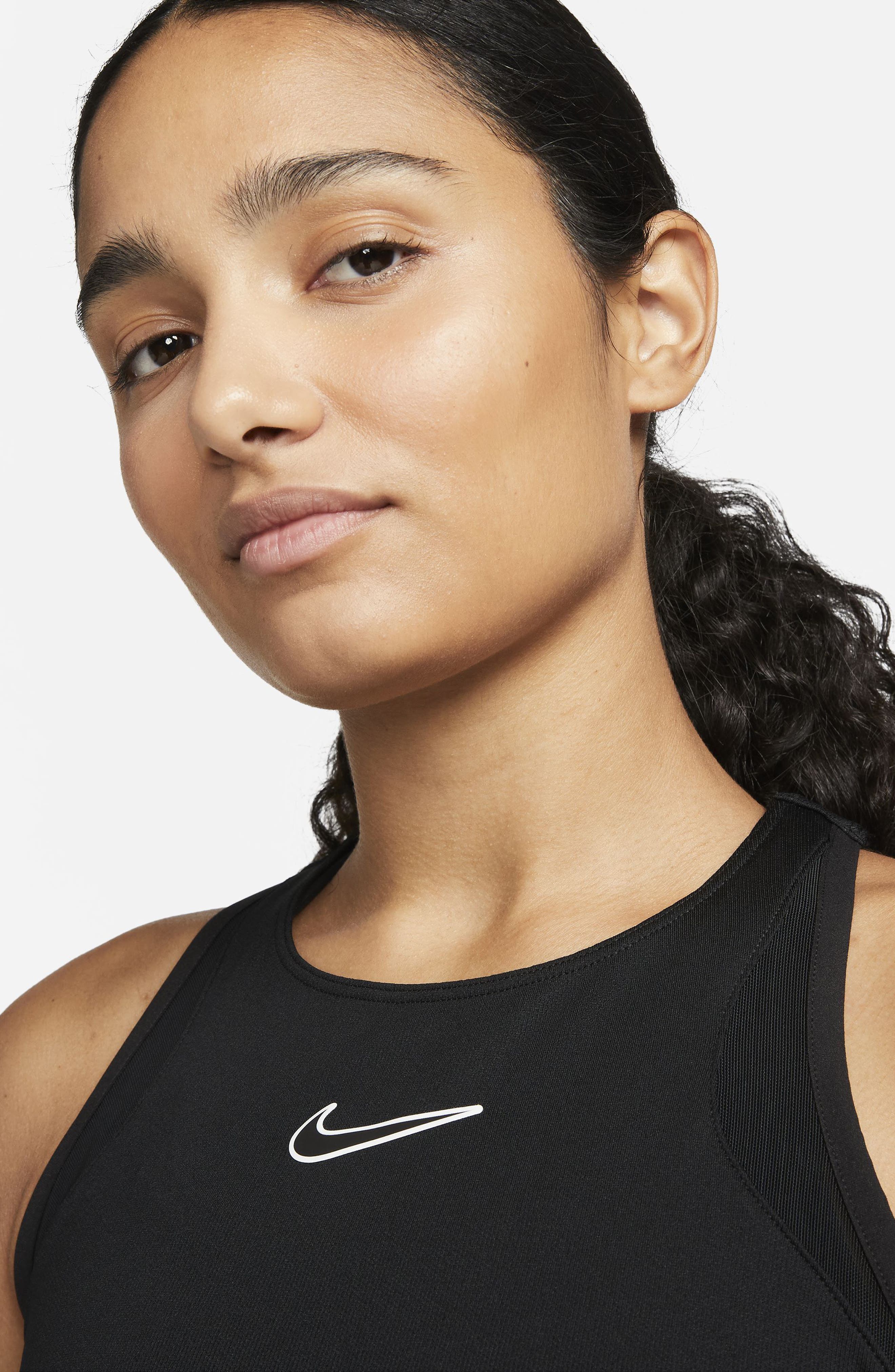 Nike Court Dri-FIT Slam Tennis Dress in Black/Black | Smart Closet