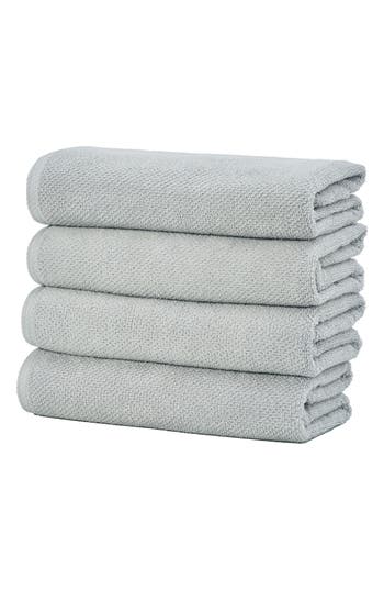 Woven & Weft 4-pack Popcorn Textured Towels In Light Grey