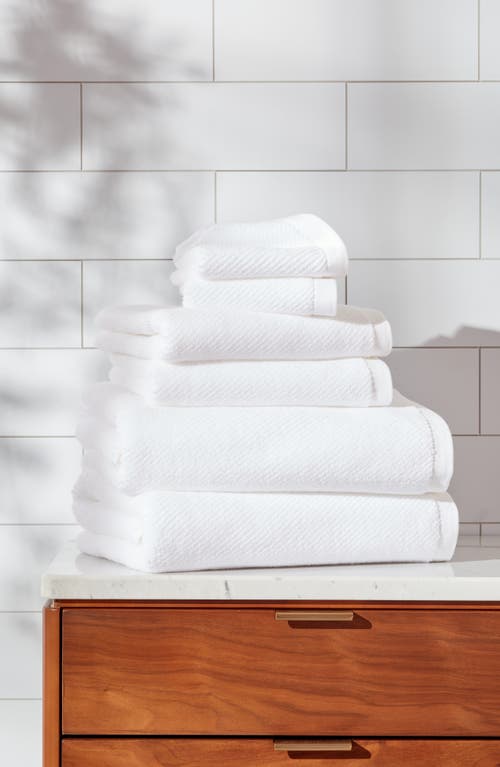 Shop Nordstrom Cotton Rib 6-piece Bath Towel Set In White