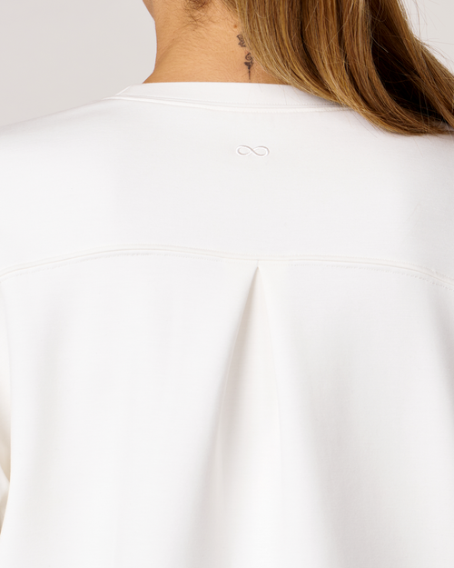 Rebody Active Essential Scuba Crewneck Sweatshirt In White