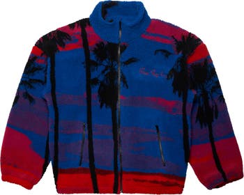 Palms Allover Track Jacket in blue - Palm Angels® Official