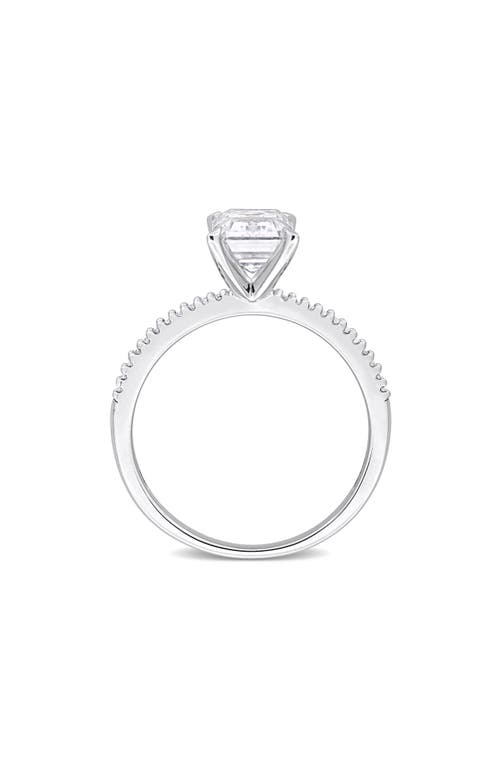 Delmar 14k Gold Created Moissanite Engagement Ring In White/silver