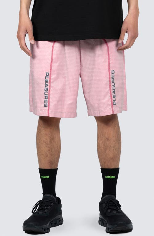 Tempo Nylon Ripstop Active Shorts in Pink/grey