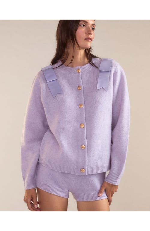 Cynthia Rowley Ivy Wool Knit Short In Lavender