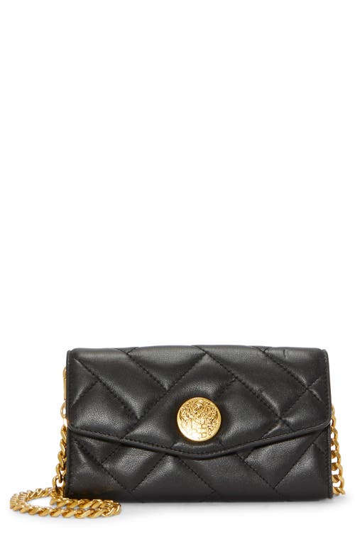 Vince Camuto Kisho Quilted Leather Wallet on a Chain in Black Sheep Hunter at Nordstrom