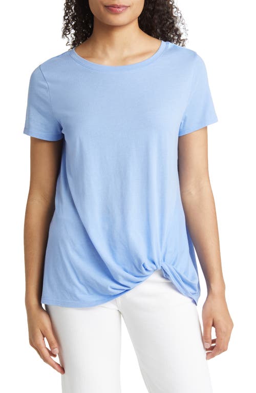 caslon(r) Asymmetric Twist T-Shirt in Blue Cornflower