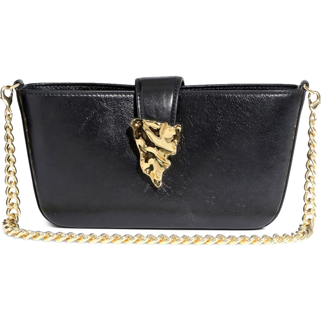 Shop Alexis Bittar Crumple Leather Crossbody Bag In Black