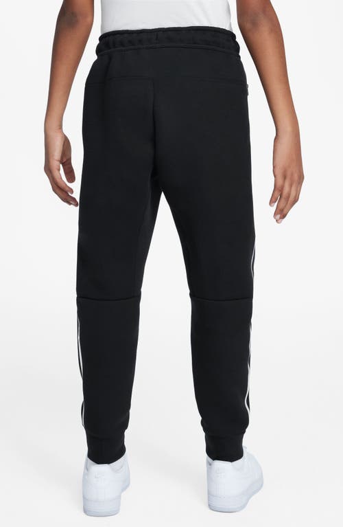 Shop Nike Kids' Sportswear Tech Fleece Joggers In Black/reflective Silver