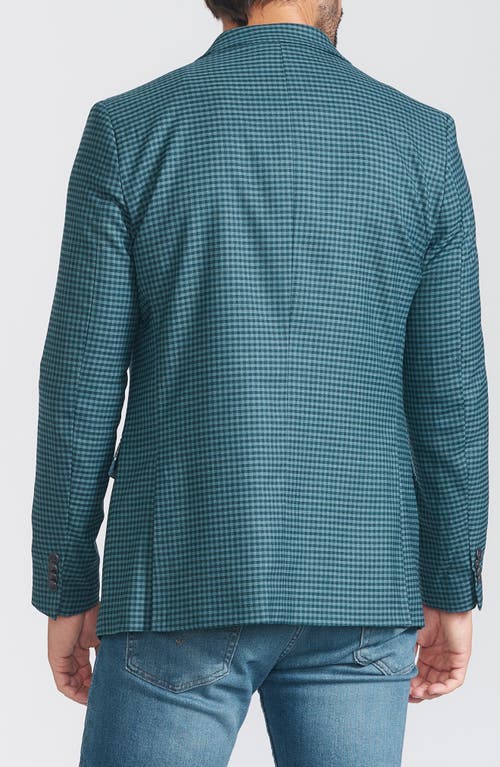 Cricketeer Check Print Wool Blend Sport Coat In Blue